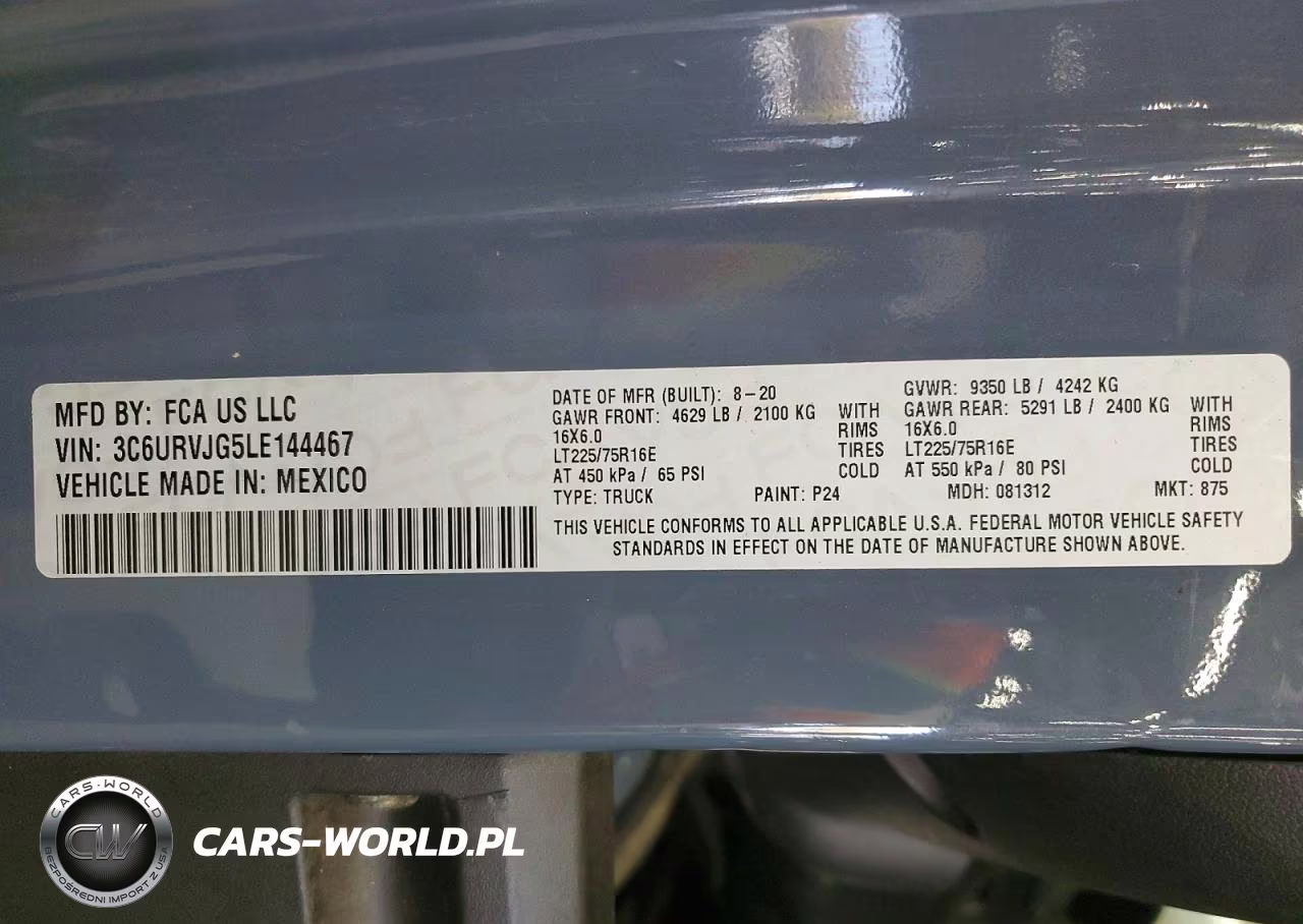 2020 Ram Promaster 3500 Delivery Van VIN:3C6URVJG5LE144467 - 13
