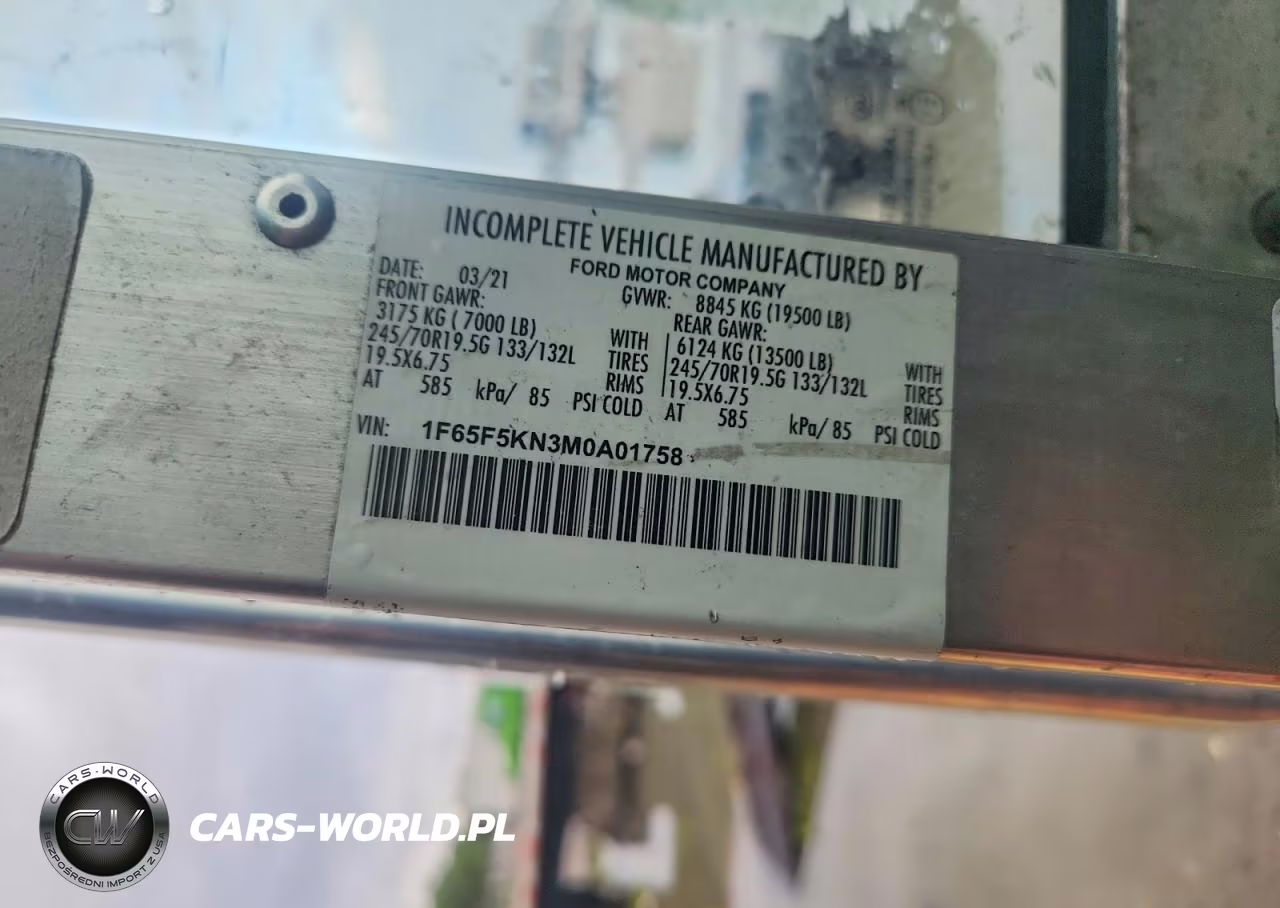 2021 Ford F59 Delivery Truck VIN:1F65F5KN3M0A01758 - 12
