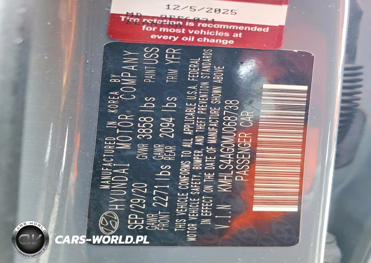 2021 Hyundai Elantra Sel VIN:KMHLS4AG0MU068738 - 12