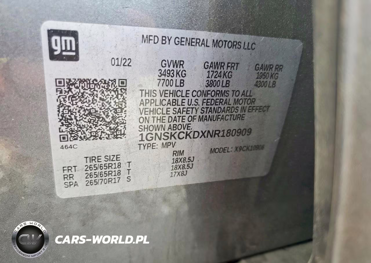 2022 Chevrolet Suburban Lt VIN:1GNSKCKDXNR180909 - 13
