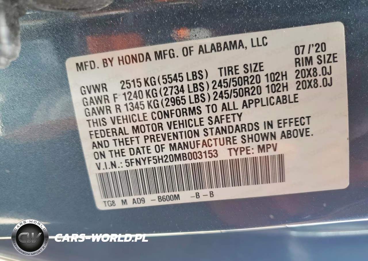 2021 Honda Pilot Se VIN:5FNYF5H20MB003153 - 13
