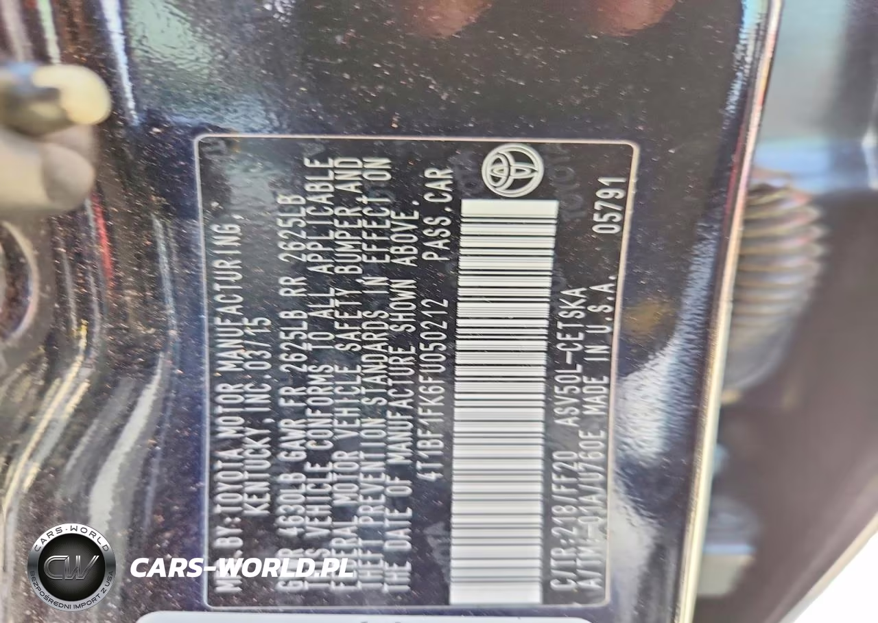 2015 Toyota Camry Se VIN:4T1BF1FK6FU050212 - 13