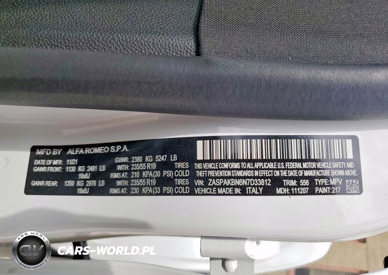 2022 Alfa Romeo Stelvio Ti VIN:ZASPAKBN6N7D33812 - 13