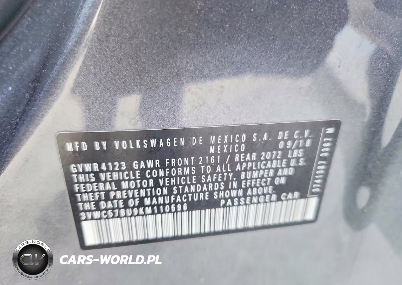 2019 Volkswagen Jetta S VIN:3VWC57BU9KM110596 - 12