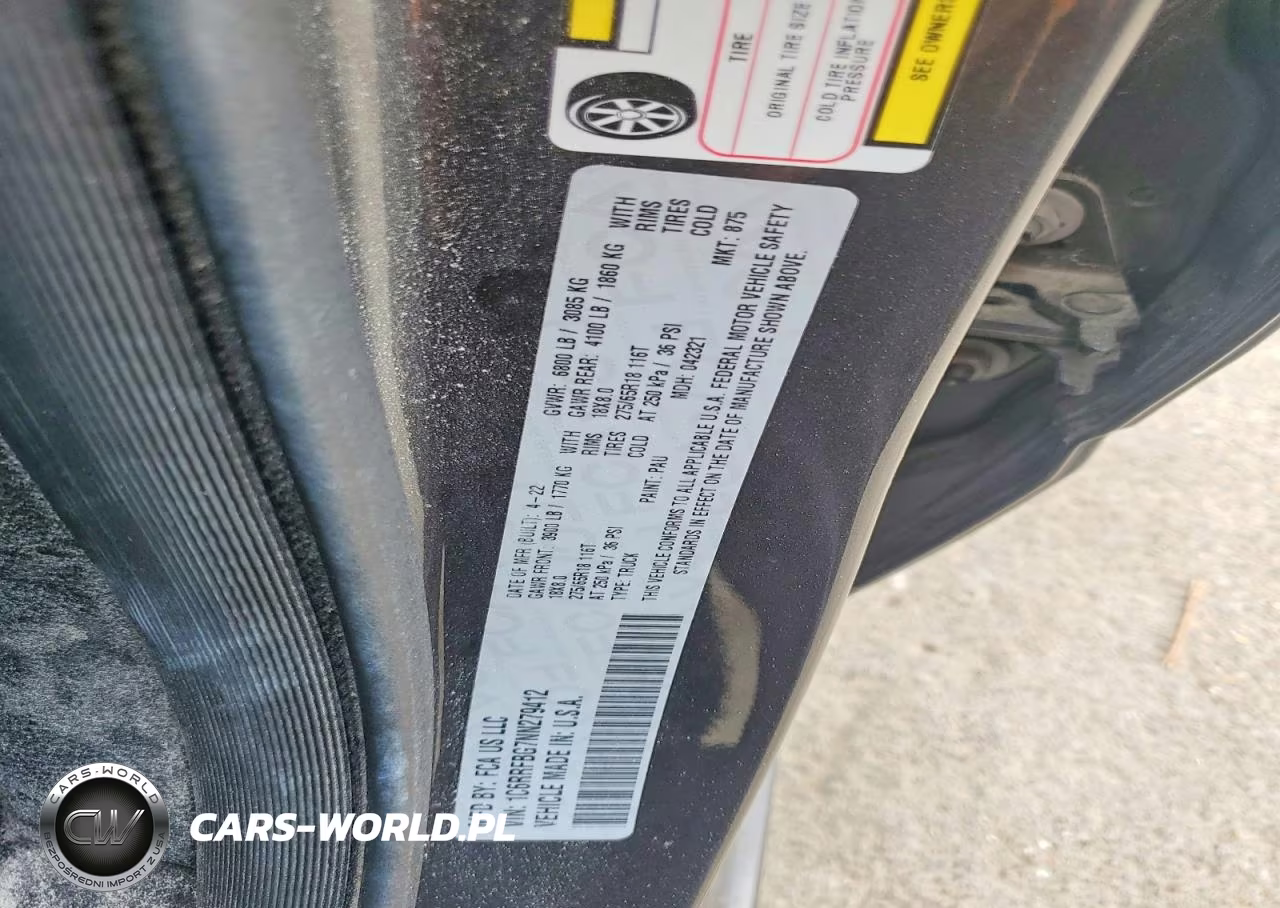 2022 Ram 1500 Big Horn VIN:1C6RRFBG7NN279412 - 12