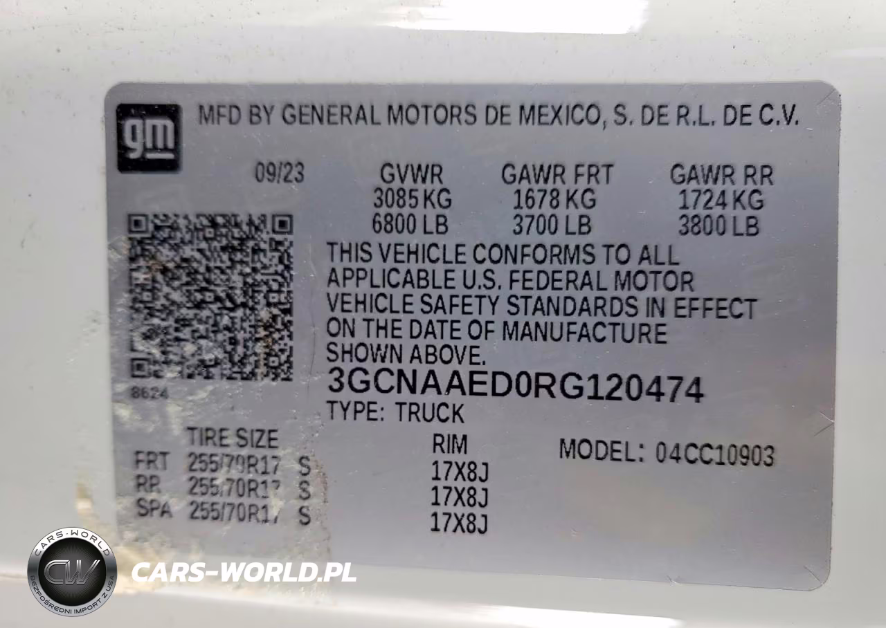 2024 Chevrolet Silverado C1500 VIN:3GCNAAED0RG120474 - 12