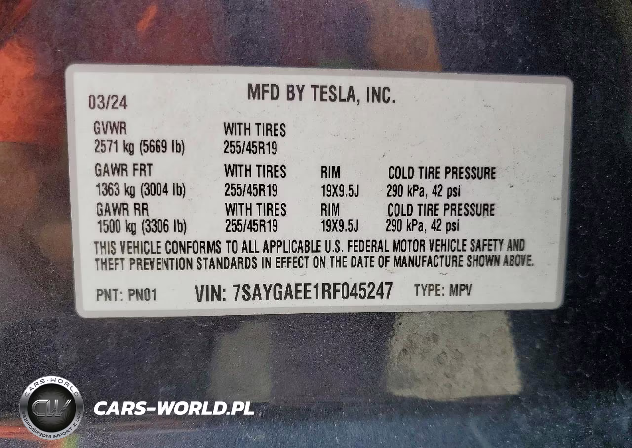 2024 Tesla Model Y VIN:7SAYGAEE1RF045247 - 12