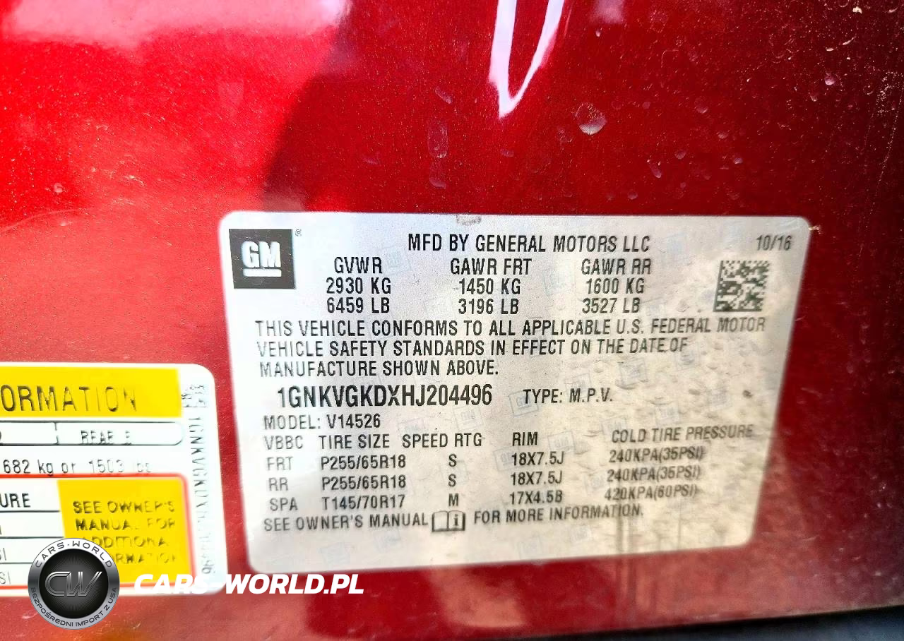 2017 Chevrolet Traverse Lt VIN:1GNKVGKDXHJ204496 - 12
