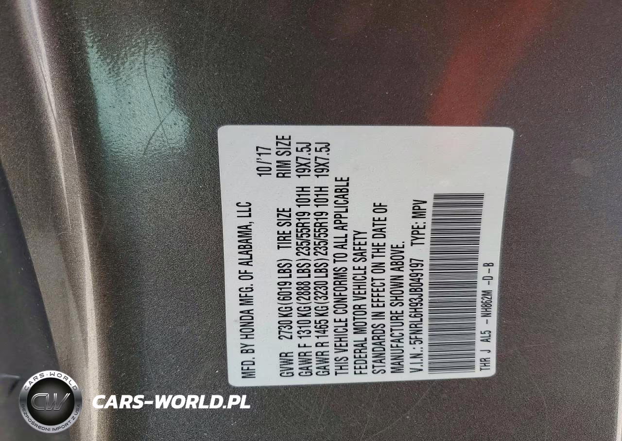 2018 Honda Odyssey Elite VIN:5FNRL6H93JB049197 - 13