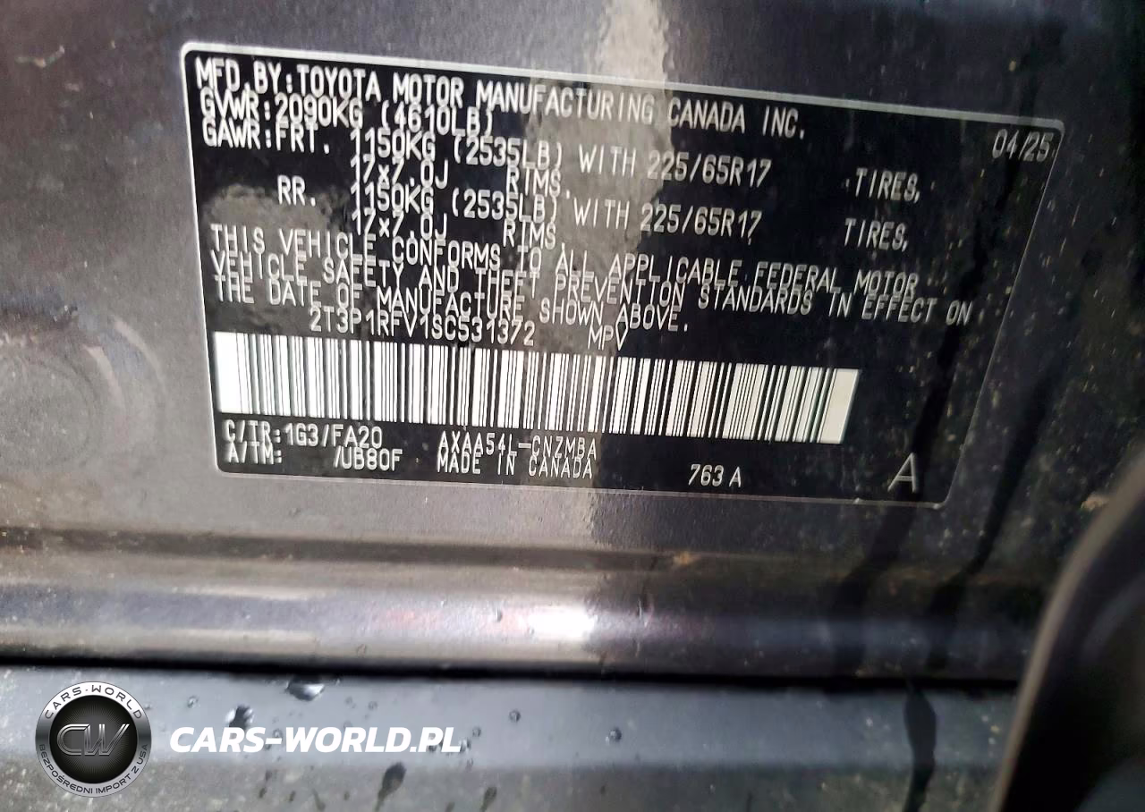 2025 Toyota Rav4 Xle VIN:2T3P1RFV1SC531372 - 14