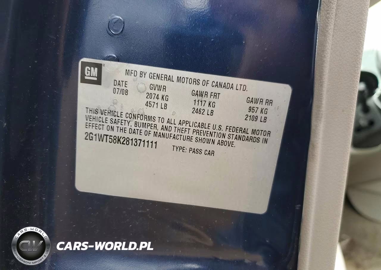 2008 Chevrolet Impala Lt VIN:2G1WT58K281371111 - 12