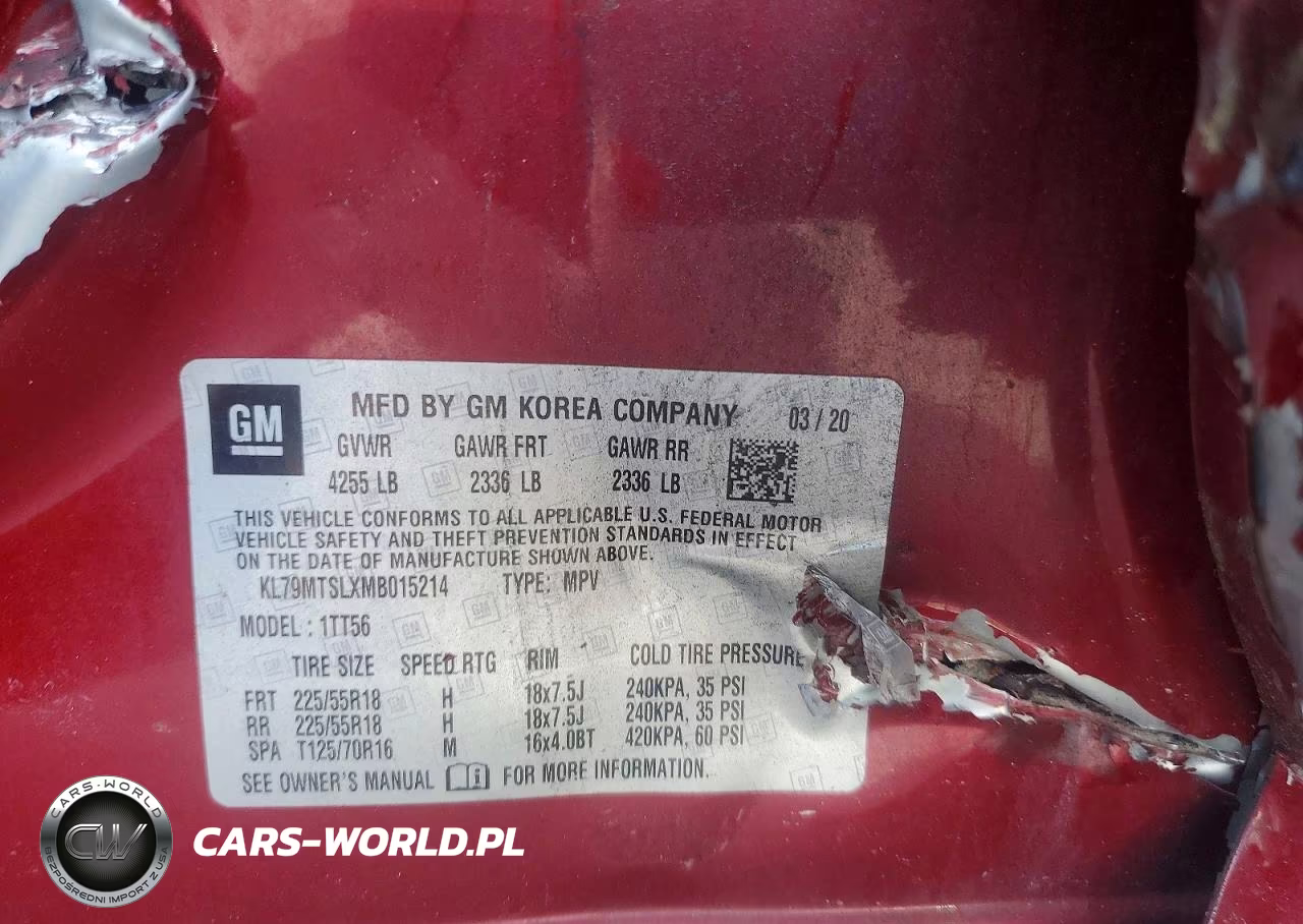 2021 Chevrolet Trailblazer Rs VIN:KL79MTSLXMB015214 - 13