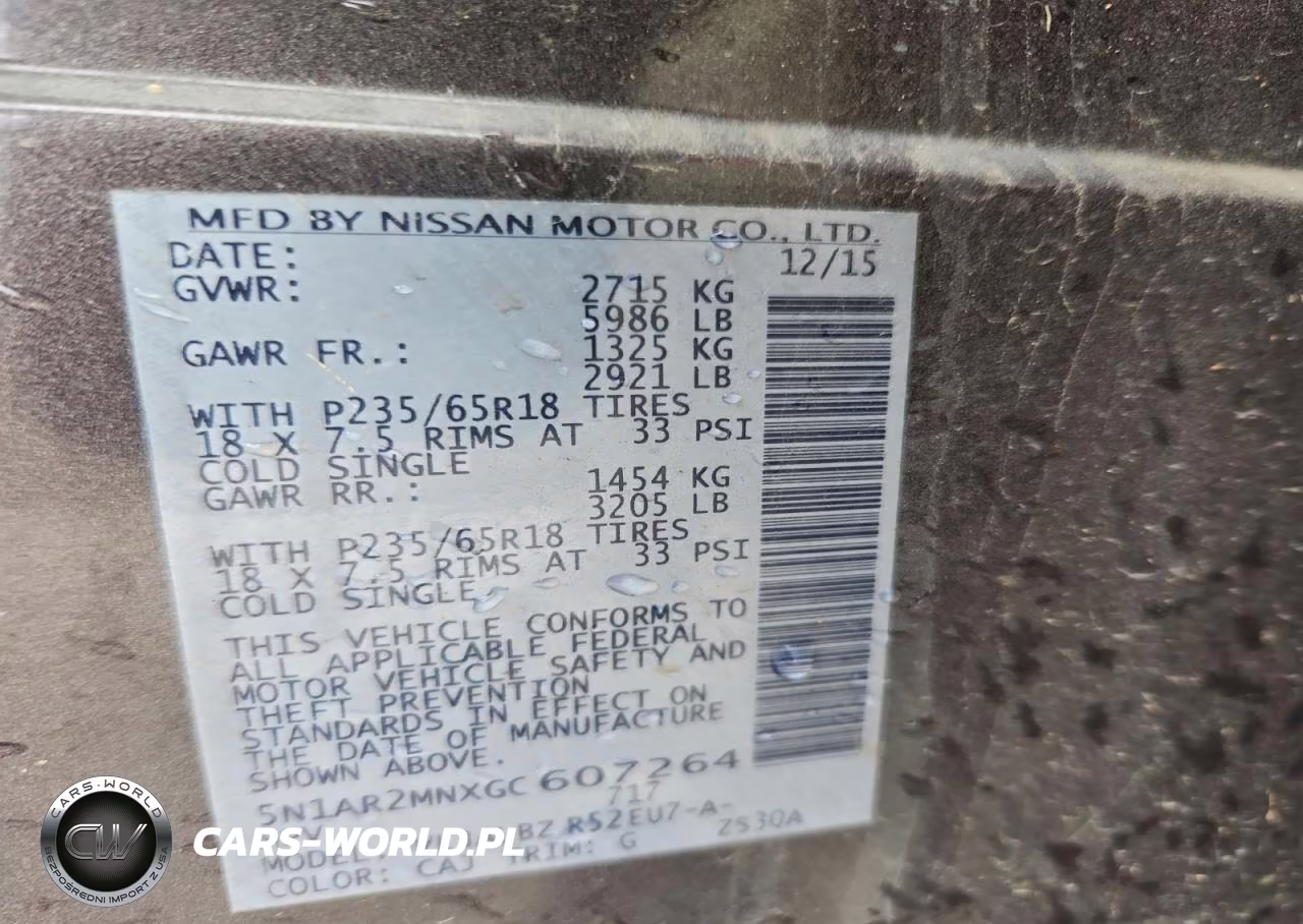 2016 Nissan Pathfinder S VIN:5N1AR2MNXGC607264 - 13