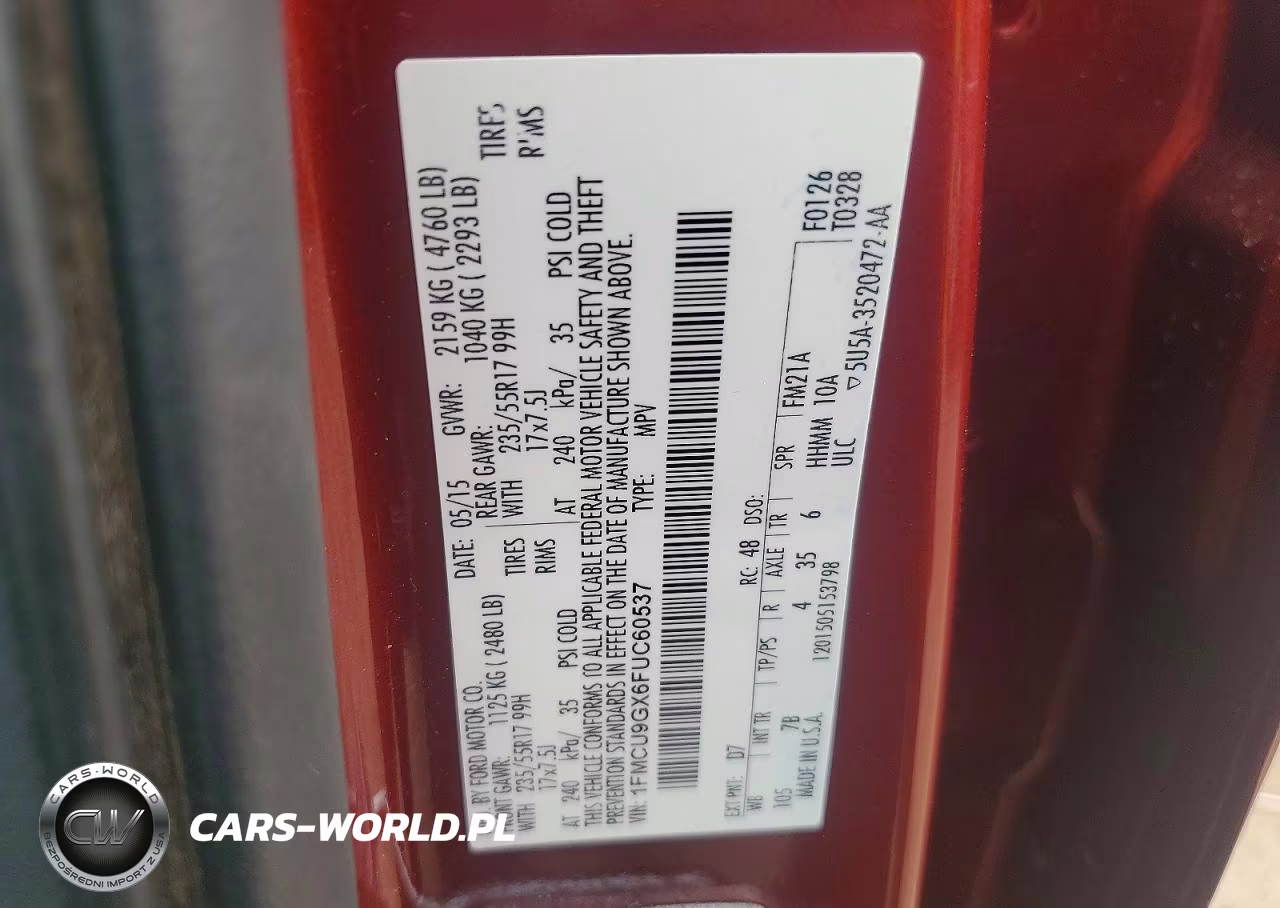 2015 Ford Escape Se VIN:1FMCU9GX6FUC60537 - 12