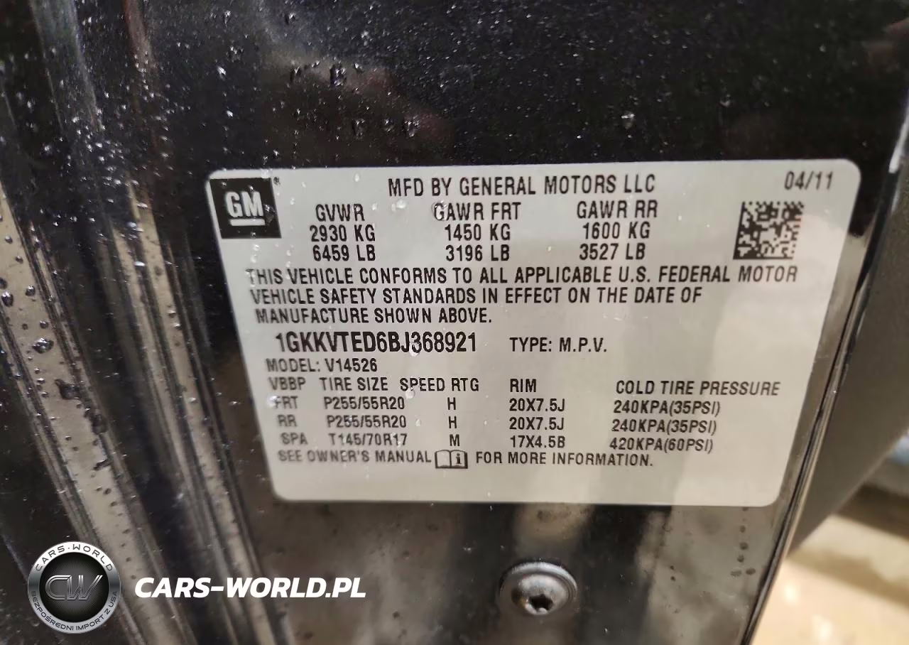2011 GMC Acadia Denali VIN:1GKKVTED6BJ368921 - 13