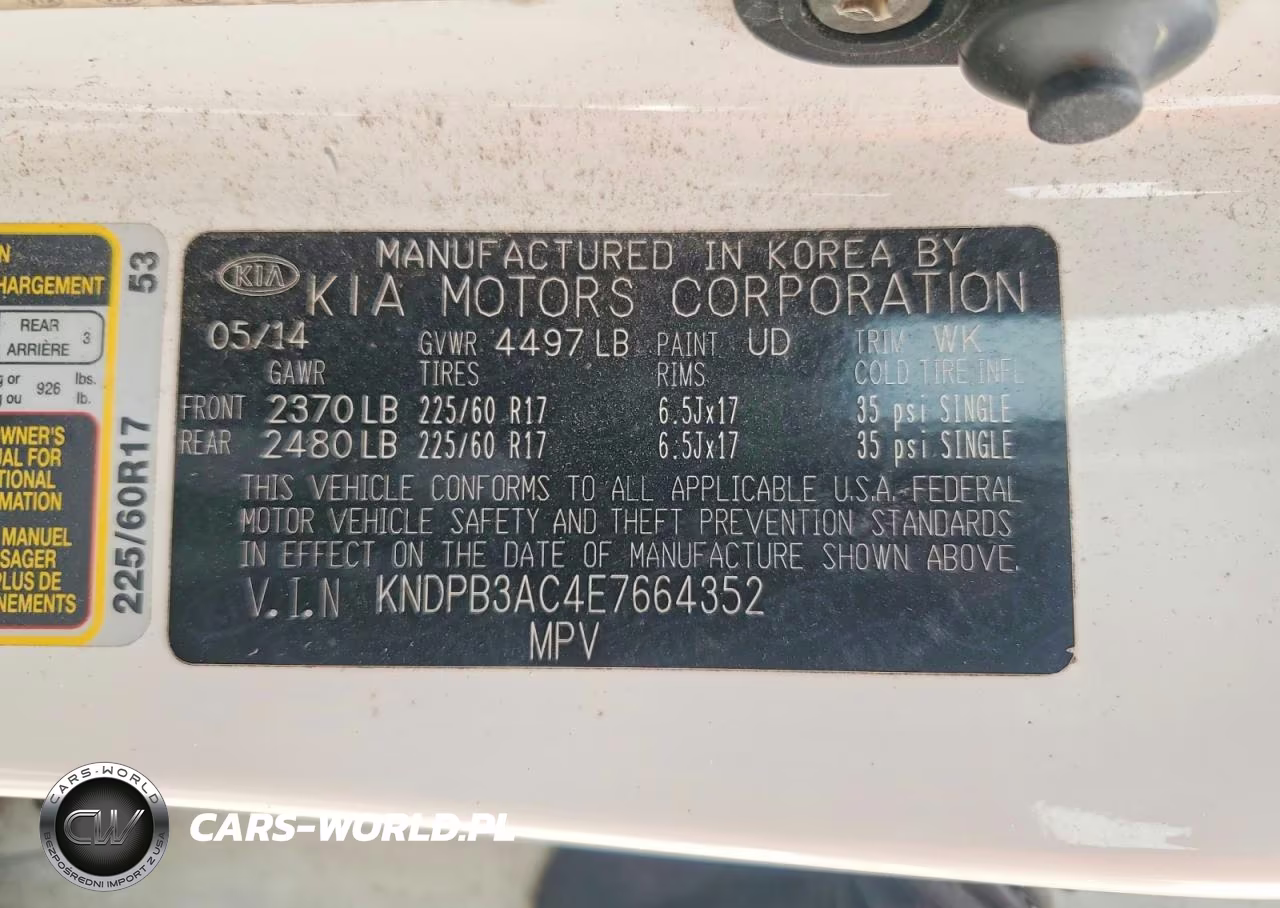 2014 Kia Sportage Lx VIN:KNDPB3AC4E7664352 - 14