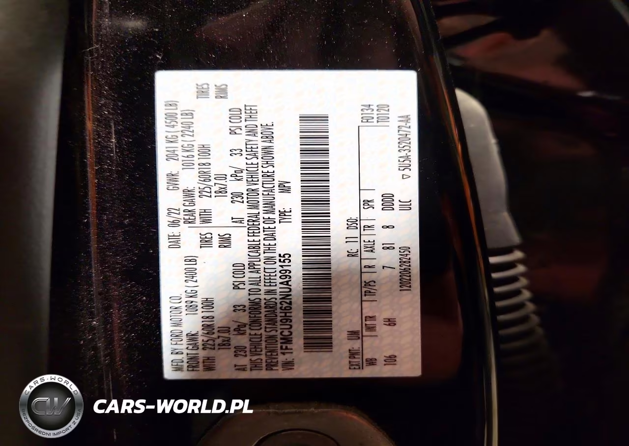 2022 Ford Escape Sel VIN:1FMCU9H62NUA99155 - 13