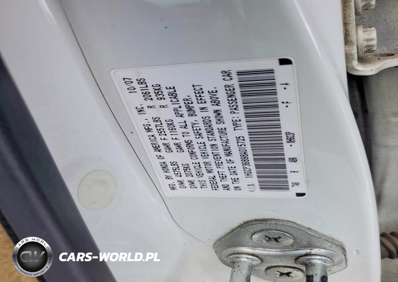 2008 Honda Accord Exl VIN:1HGCP36898A015725 - 12