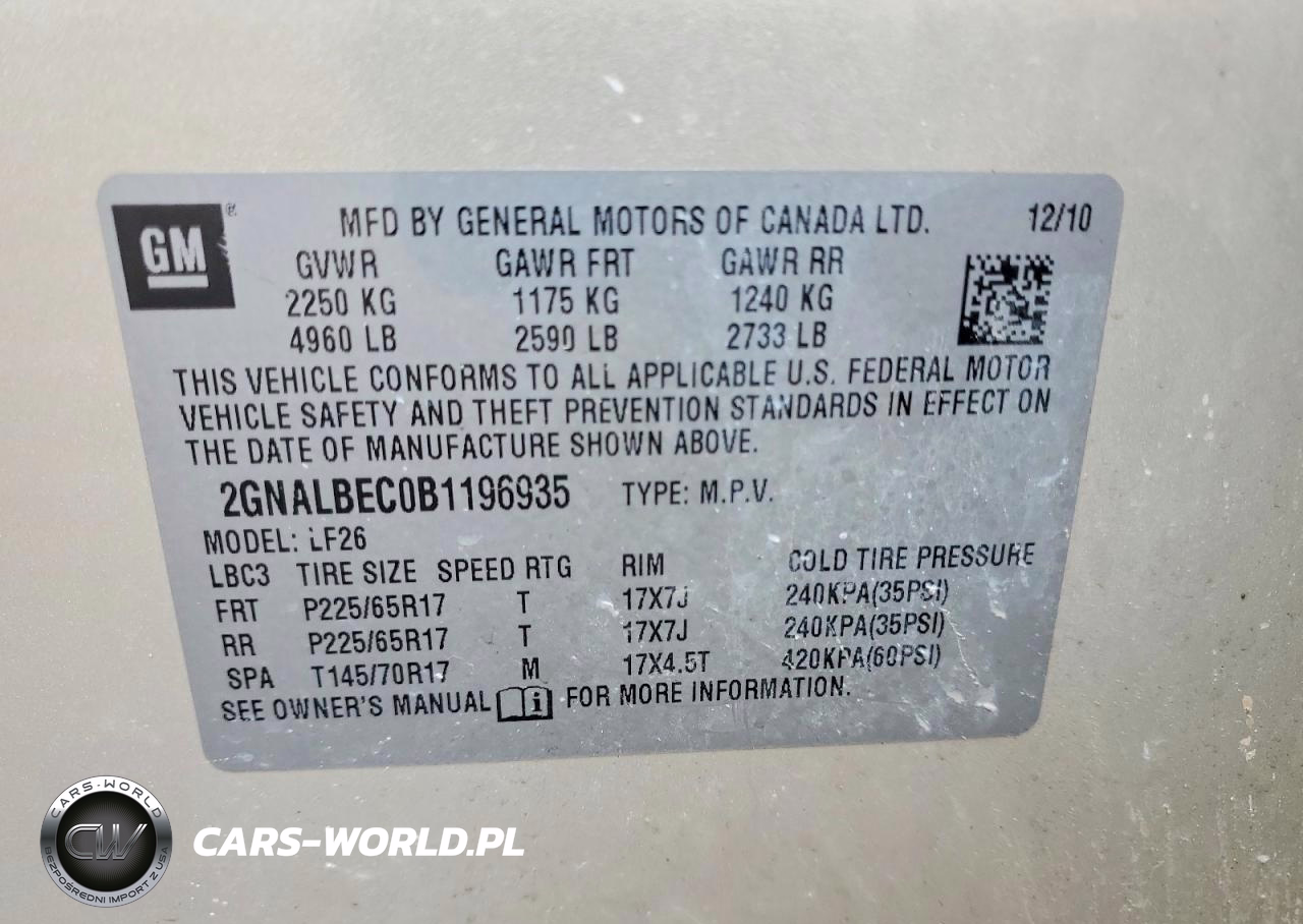 2011 Chevrolet Equinox Ls VIN:2GNALBEC0B1196935 - 13