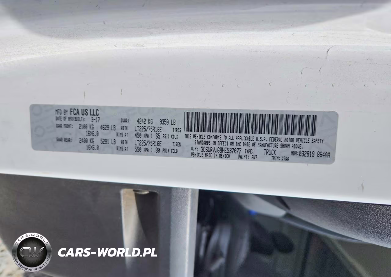 2017 Ram Promaster 3500 3500 High VIN:3C6URVJG8HE537077 - 13