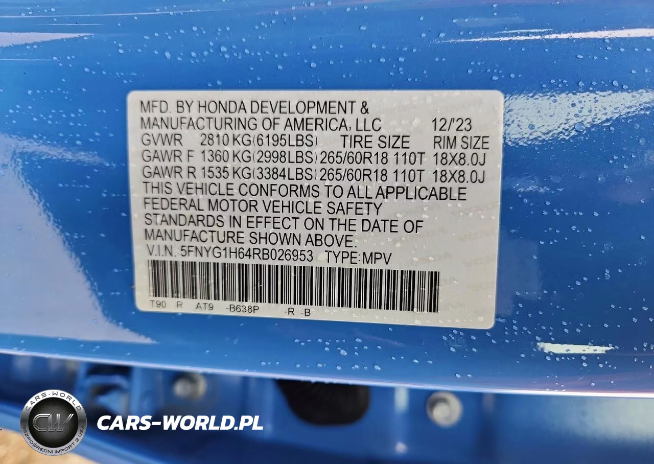 2024 Honda Pilot Trailsport VIN:5FNYG1H64RB026953 - 14