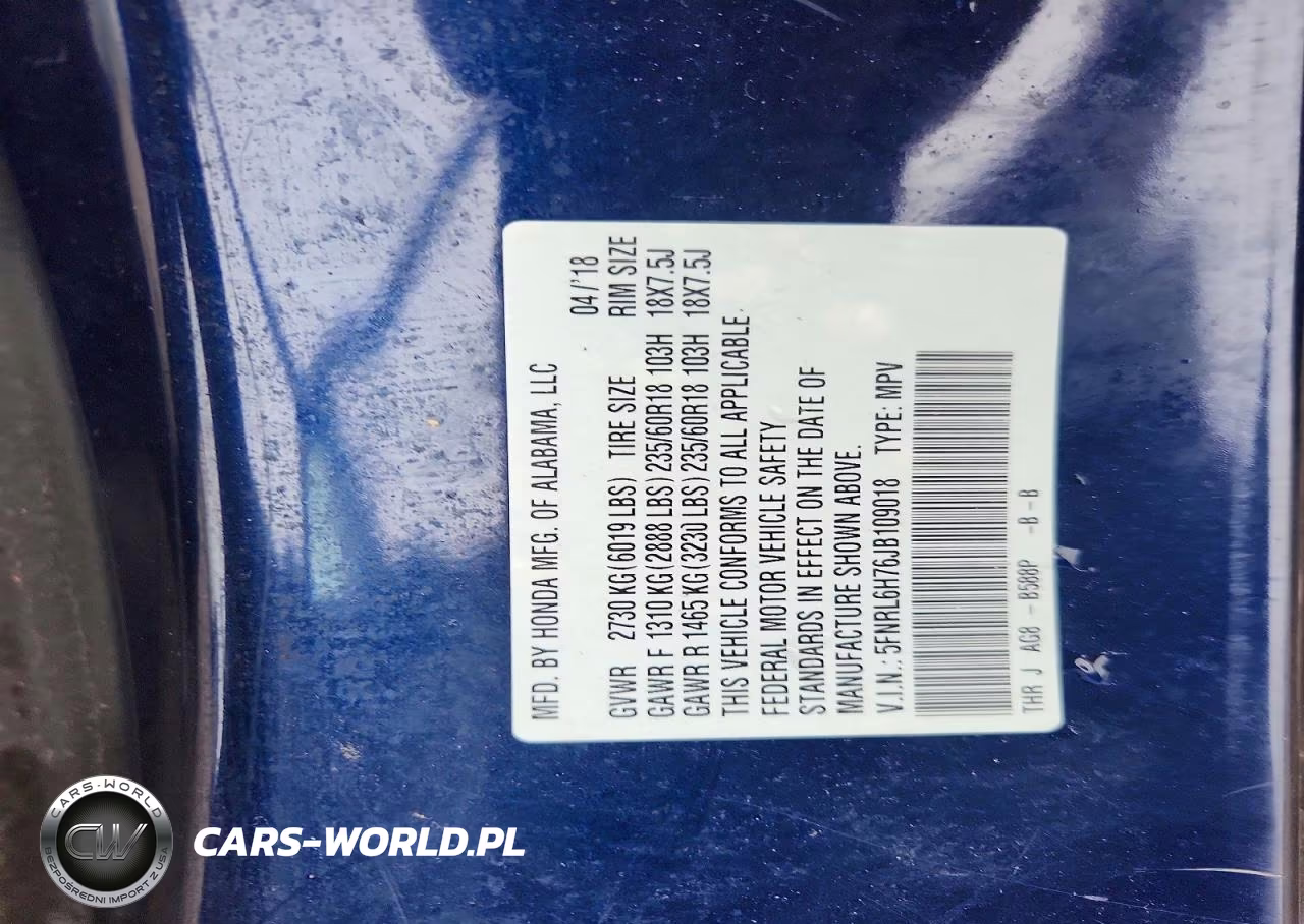 2018 Honda Odyssey Exl VIN:5FNRL6H76JB109018 - 13
