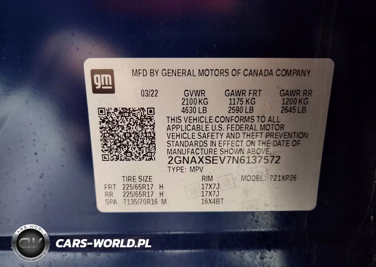 2022 Chevrolet Equinox Ls VIN:2GNAXSEV7N6137572 - 13