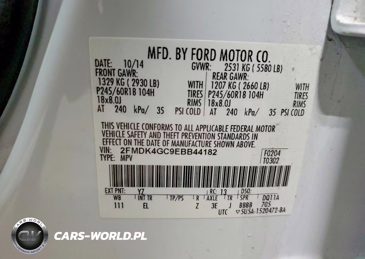 2014 Ford Edge Se VIN:2FMDK4GC9EBB44182 - 13