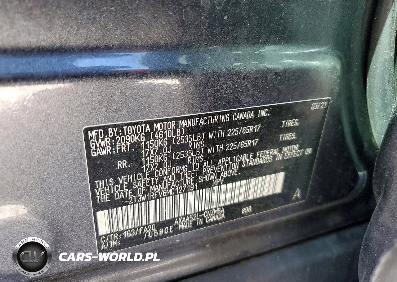 2021 Toyota Rav4 Xle VIN:2T3W1RFV6MC127191 - 14