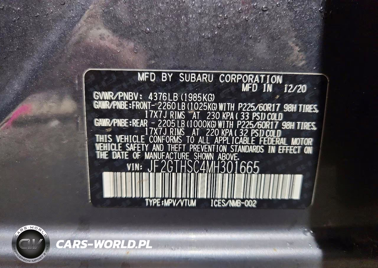 2021 Subaru Crosstrek Sport VIN:JF2GTHSC4MH301665 - 13