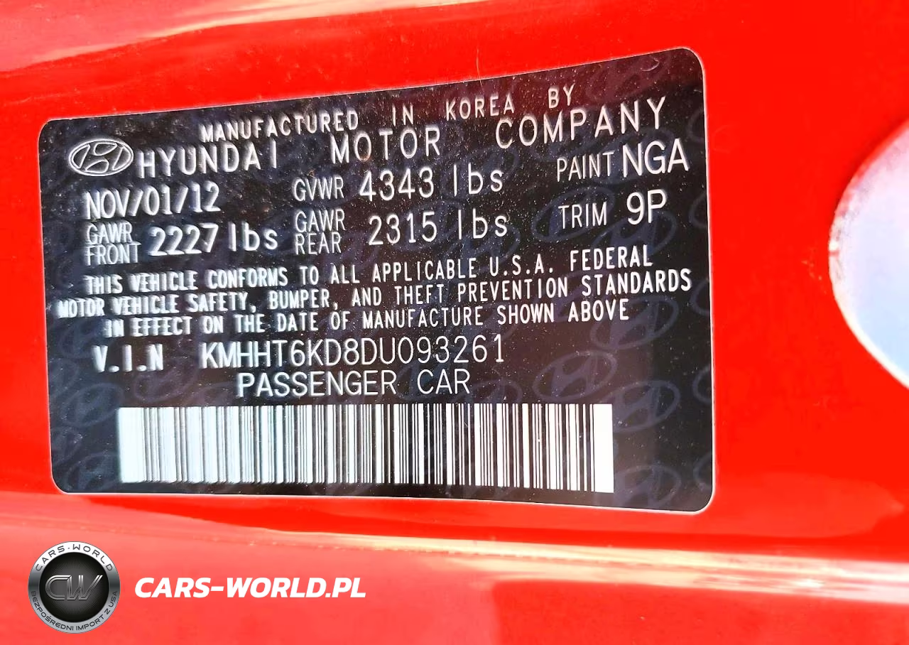 2013 Hyundai Genesis Coupe 2.0T VIN:KMHHT6KD8DU093261 - 12