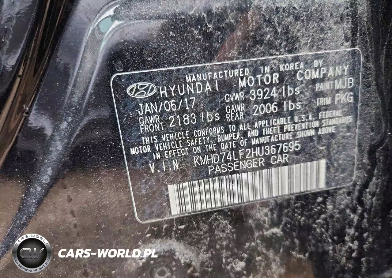 2017 Hyundai Elantra Se VIN:KMHD74LF2HU367695 - 12
