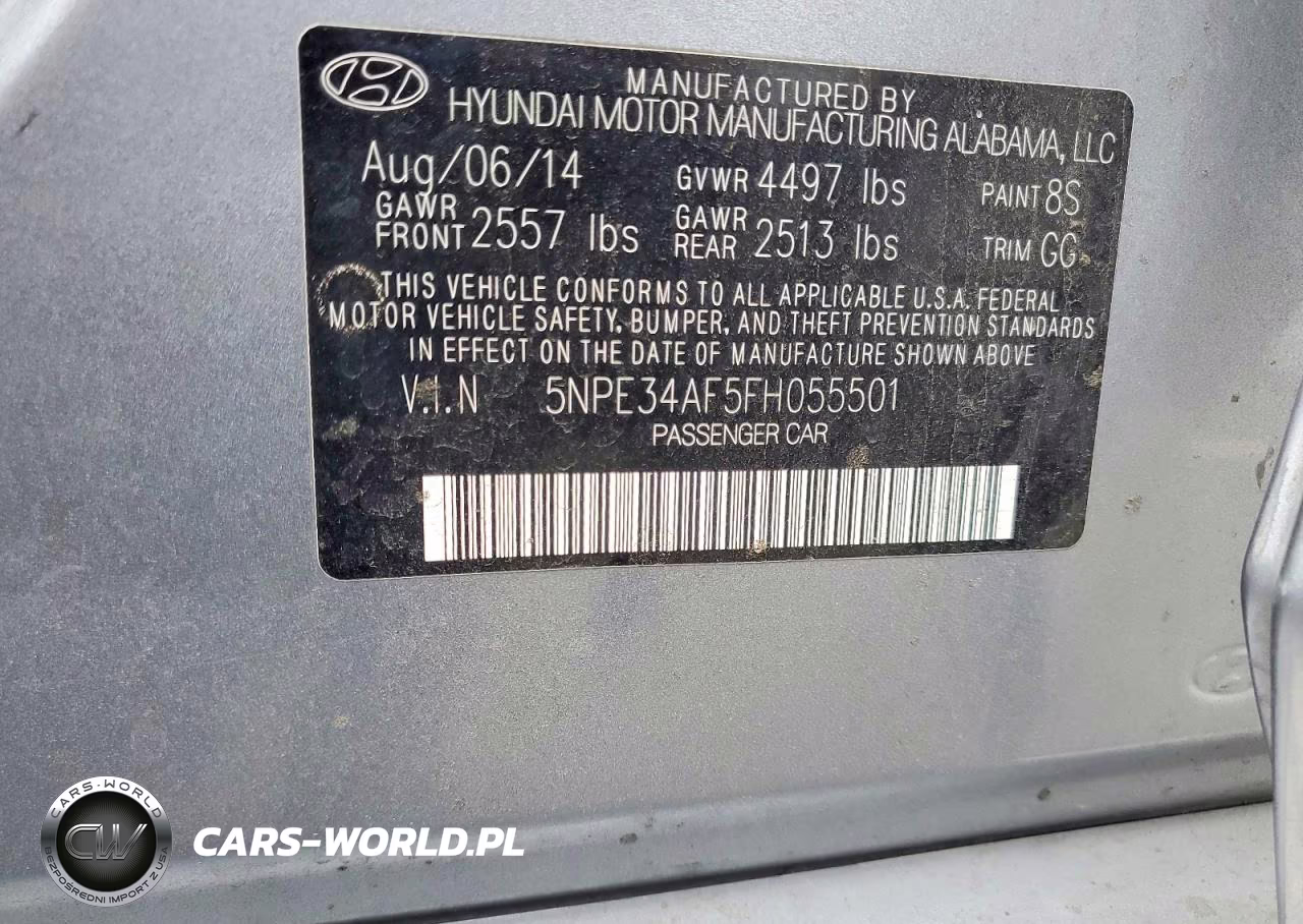 2015 Hyundai Sonata Sport VIN:5NPE34AF5FH055501 - 12