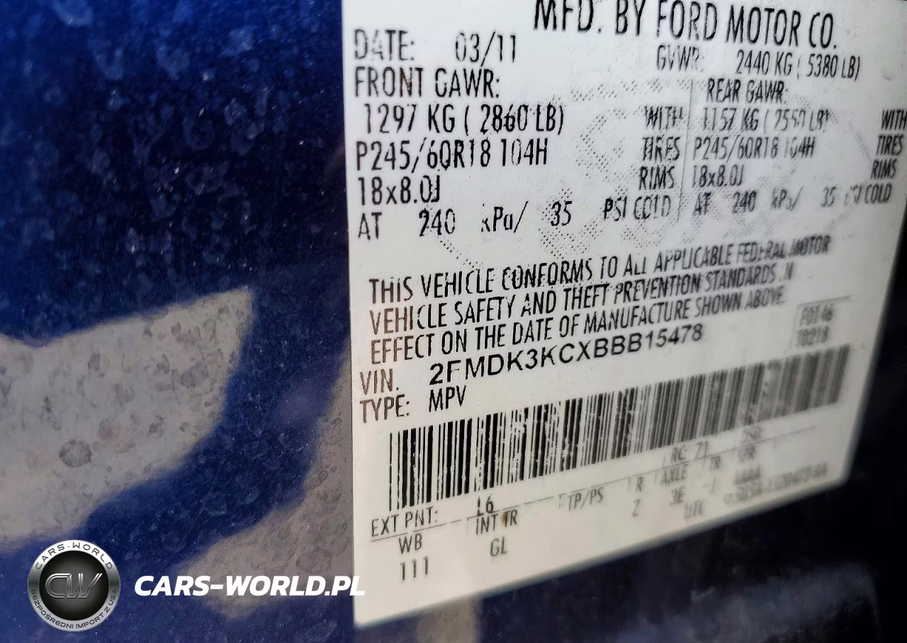 2011 Ford Edge Limited VIN:2FMDK3KCXBBB15478 - 13