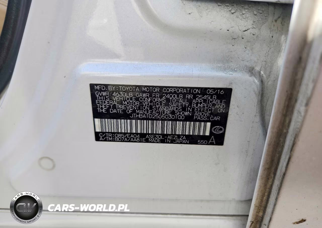 2016 Lexus Is VIN:JTHBA1D25G5030100 - 12