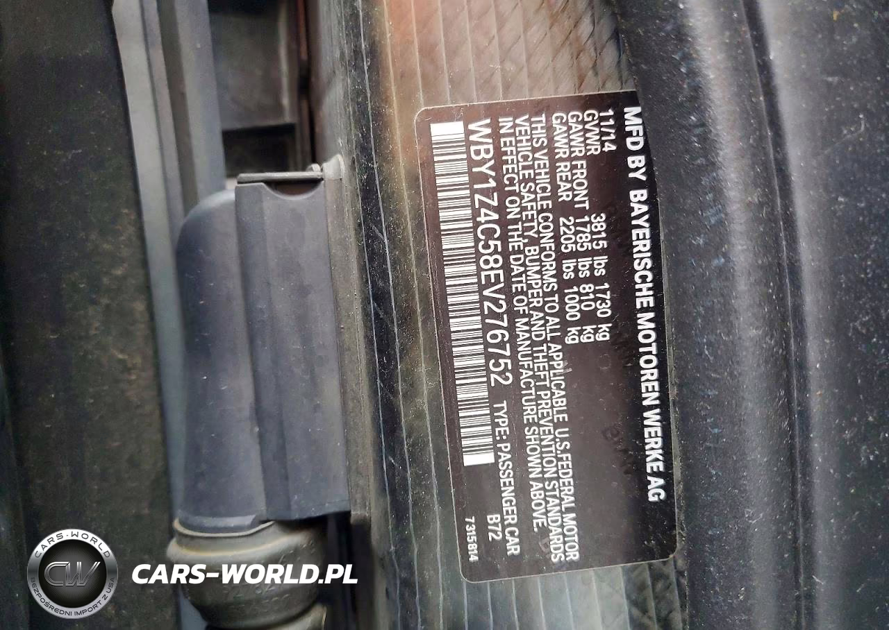 2014 BMW I3 Rex VIN:WBY1Z4C58EV276752 - 12