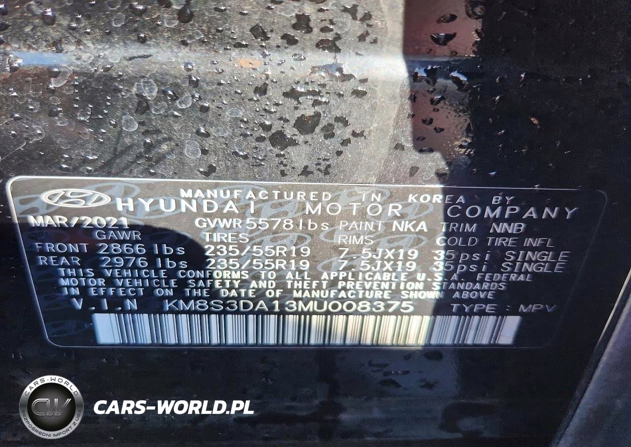 2021 Hyundai Santa Fe Hybrid Sel Premium Hev VIN:KM8S3DA13MU008375 - 14