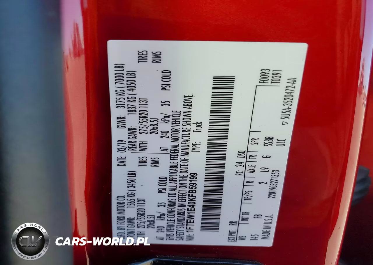 2019 Ford F-150 VIN:1FTEW1E40KFB59199 - 12
