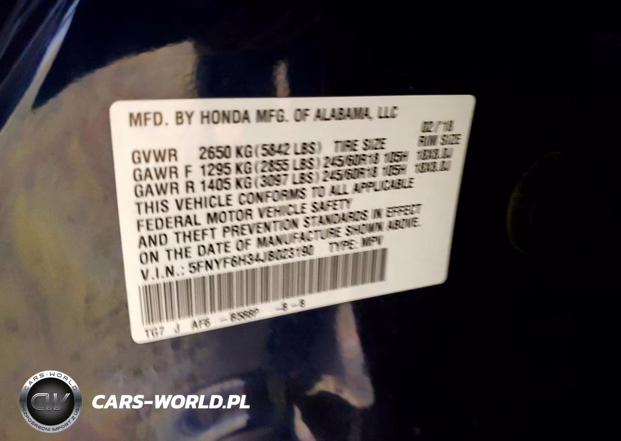 2018 Honda Pilot Ex VIN:5FNYF6H34JB023190 - 13