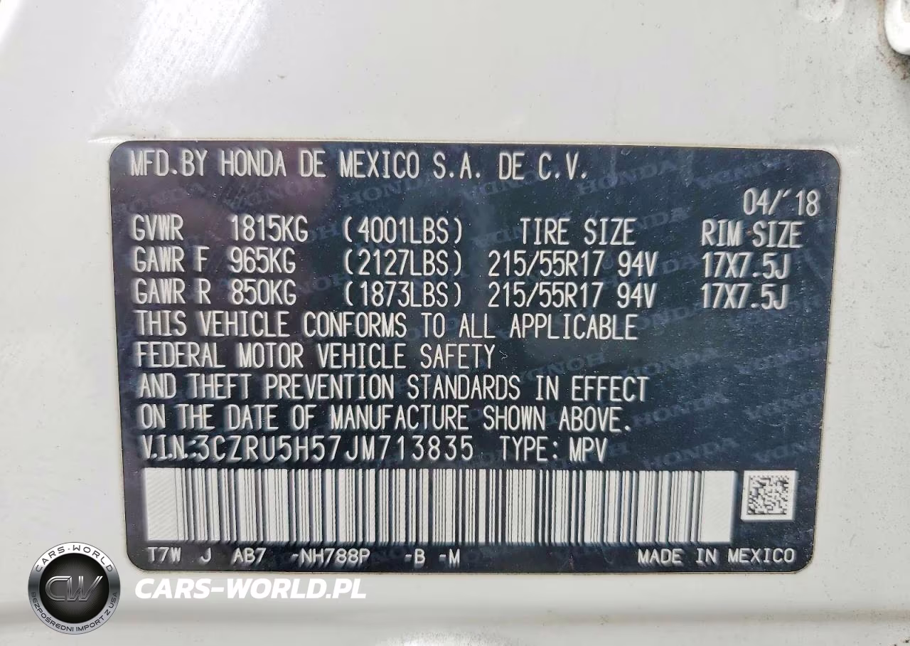 2018 Honda Hr-V Ex VIN:3CZRU5H57JM713835 - 14