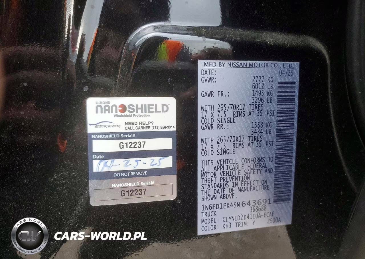 2025 Nissan Frontier Pro-4X VIN:1N6ED1EK4SN643691 - 13
