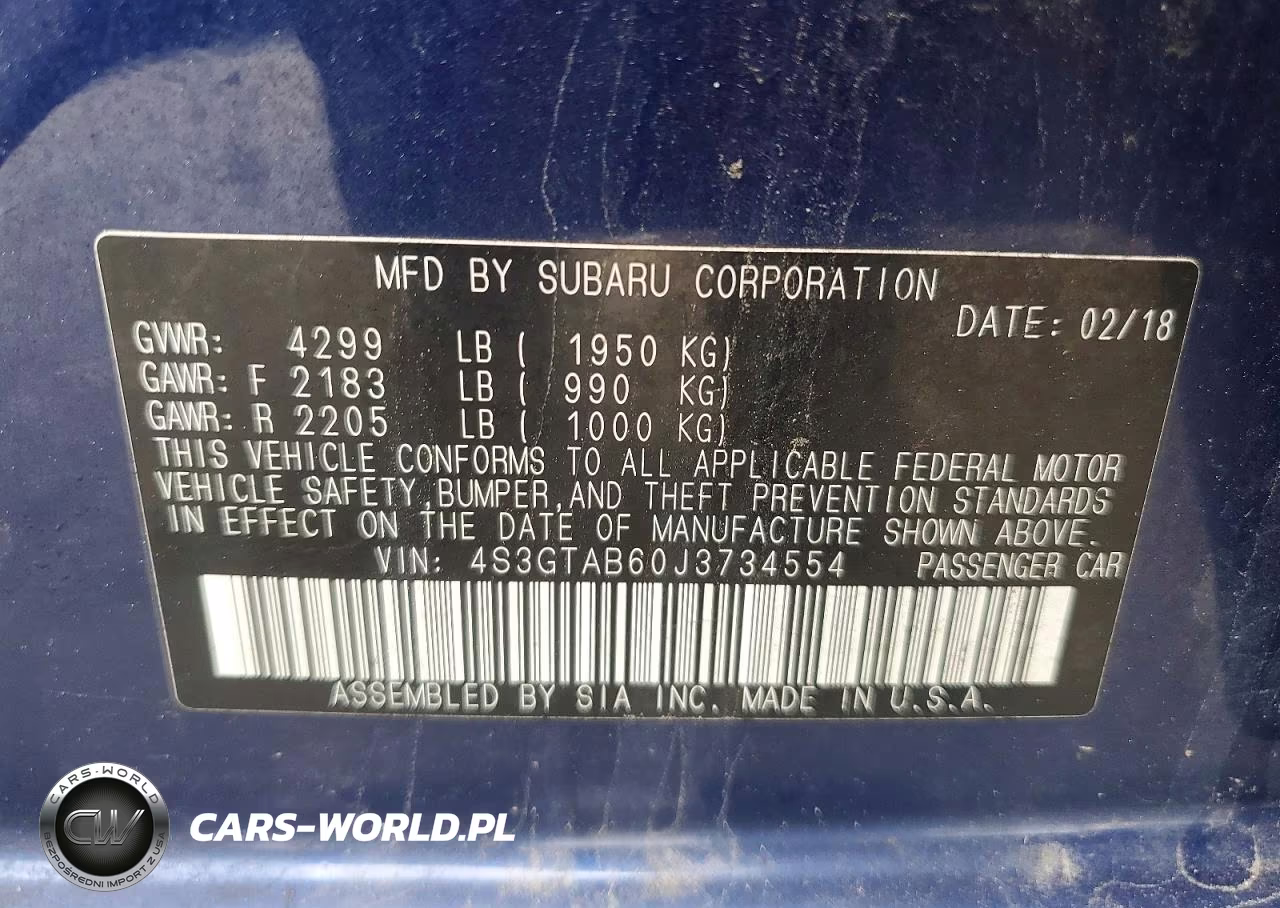2018 Subaru Impreza Premium VIN:4S3GTAB60J3734554 - 12