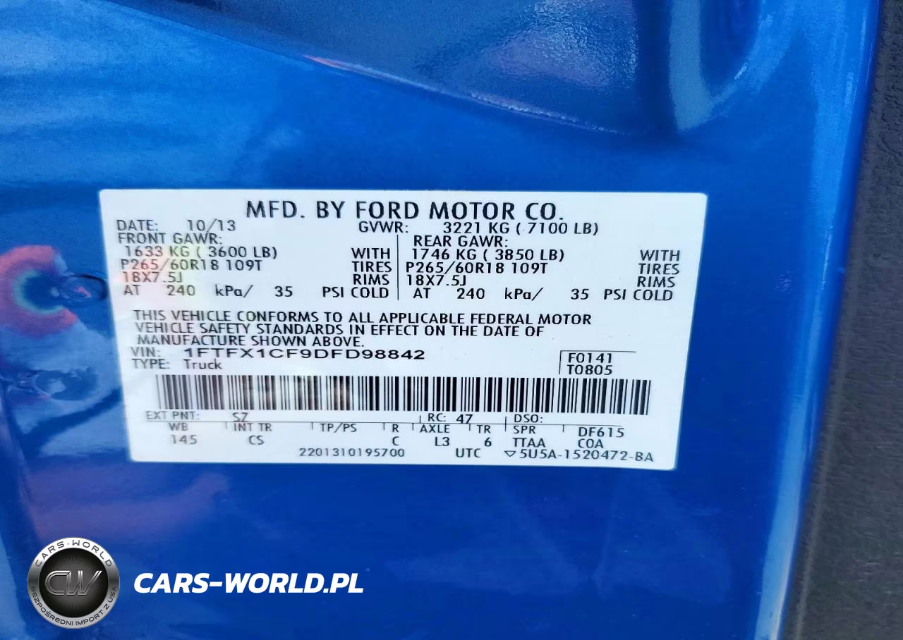 2013 Ford F150 Super Cab VIN:1FTFX1CF9DFD98842 - 12