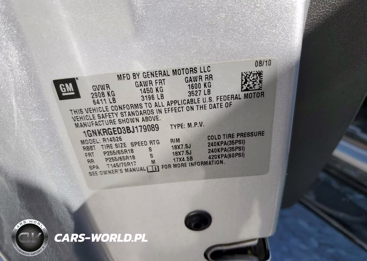 2011 Chevrolet Traverse Lt VIN:1GNKRGED3BJ179089 - 12