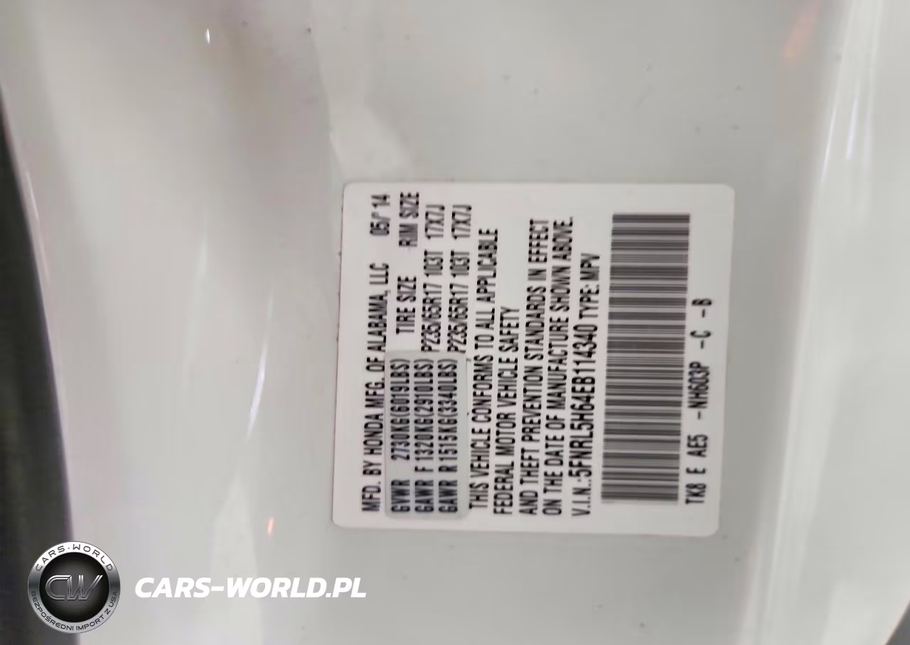 2014 Honda Odyssey Exl VIN:5FNRL5H64EB114340 - 13