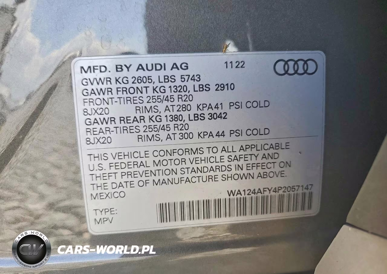 2023 Audi Sq5 Sportback Premium Plus VIN:WA124AFY4P2057147 - 13