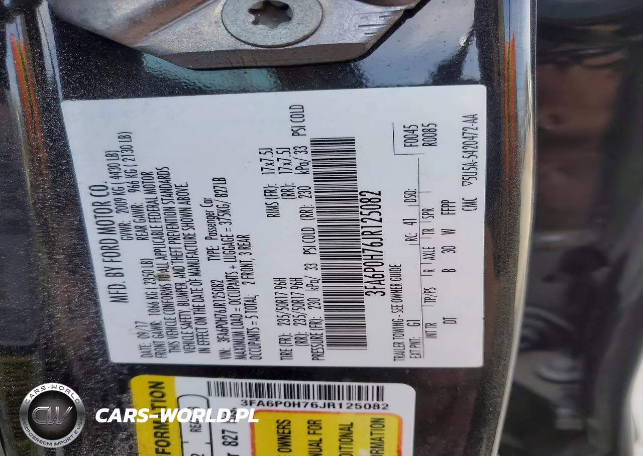 2018 Ford Fusion VIN:3FA6P0H76JR125082 - 12