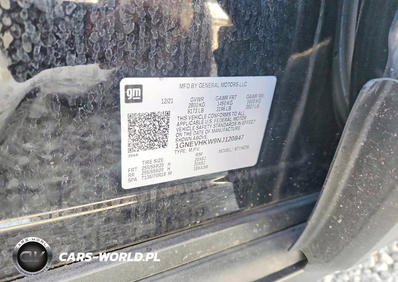 2022 Chevrolet Traverse Lt VIN:1GNEVHKW9NJ120847 - 12