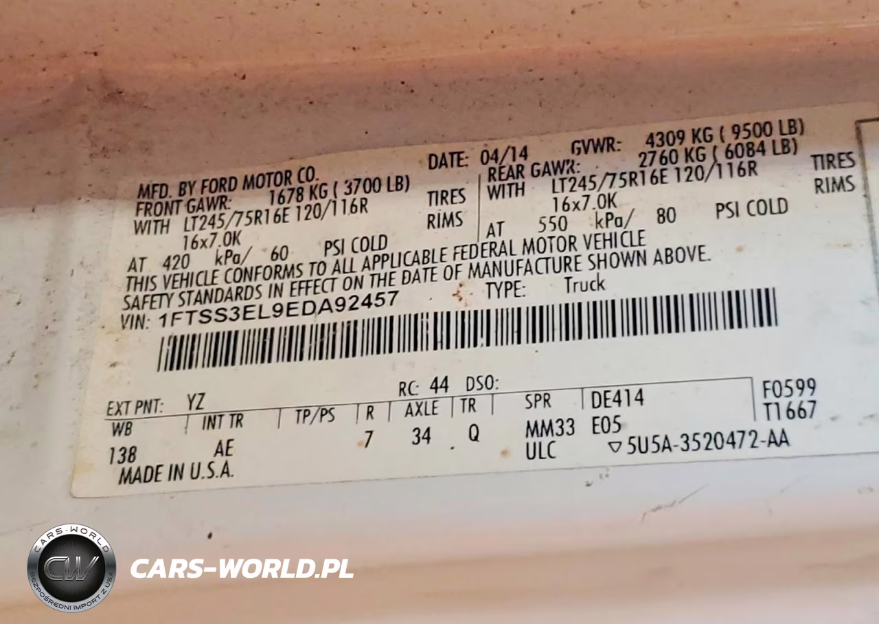 2014 Ford E350 Delivery Van VIN:1FTSS3EL9EDA92457 - 14