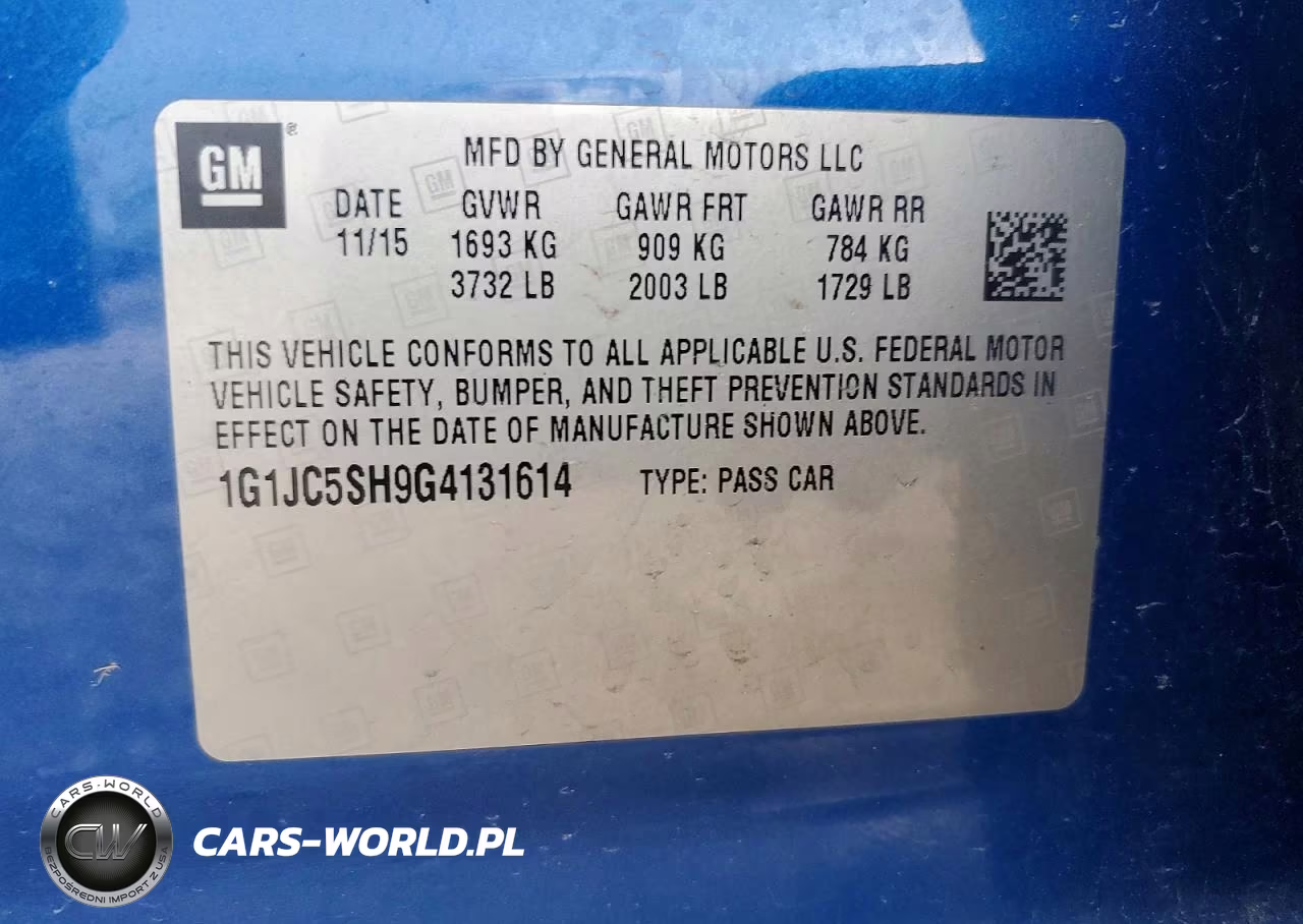 2016 Chevrolet Sonic Lt VIN:1G1JC5SH9G4131614 - 12